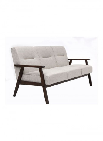 Arica 3-Seater Sofa Grey/Brown 160x80x70centimeter