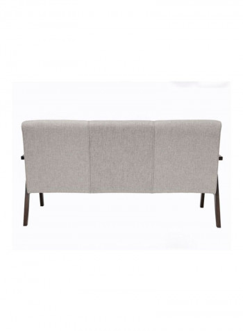 Arica 3-Seater Sofa Grey/Brown 160x80x70centimeter