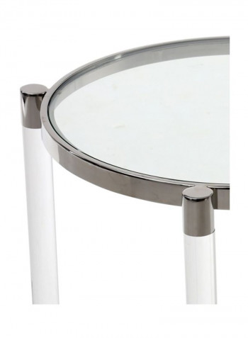 Darren End Table Clear/Silver 54x64x54centimeter