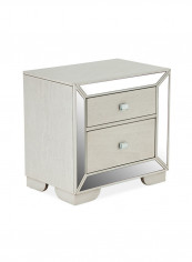 Juliette Nightstand White/Silver 66x43x64cm reviews Juliette Nightstand White/Silver 66x43x64cm