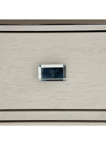 Juliette Nightstand White/Silver 66x43x64cm