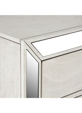 Juliette Nightstand White/Silver 66x43x64cm