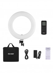 LED Ring Video Fill Light With Remote Control VL-600B Black/White
