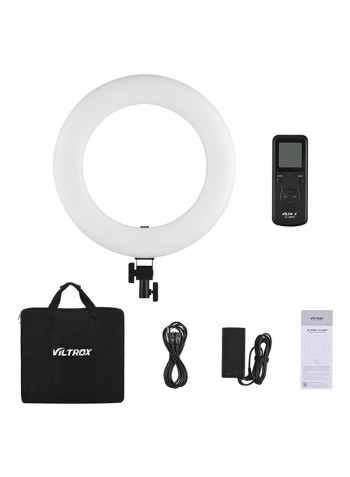LED Ring Video Fill Light With Remote Control VL-600B Black/White