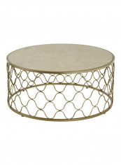 Hazel Round Coffee Table Gold 100x100x45cm