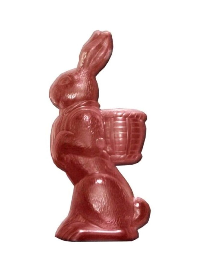 2-Piece Chocolate Mold Standing Rabbit With Basket Brown 230x100millimeter