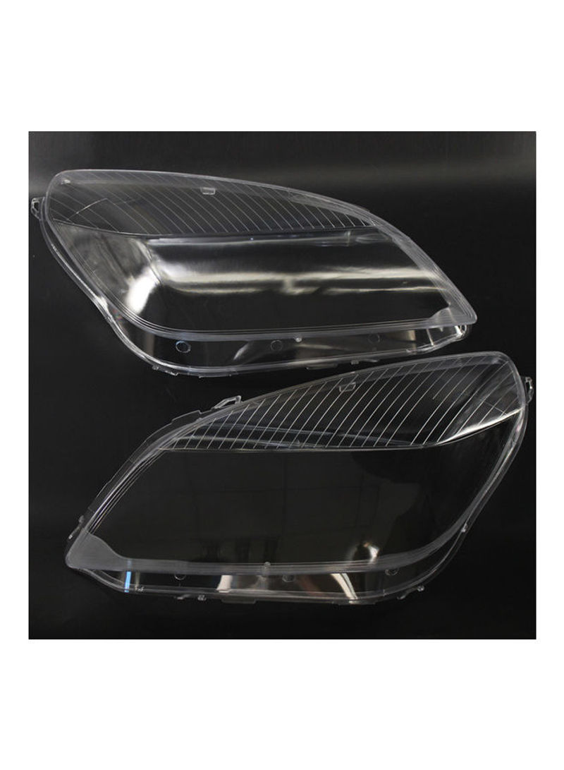 2-Piece Left and Right Headlight Headlamp Lens Cover Replacement For Astra Vauxhall H Mk5 2004-2010