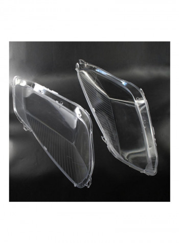 2-Piece Left and Right Headlight Headlamp Lens Cover Replacement For Astra Vauxhall H Mk5 2004-2010