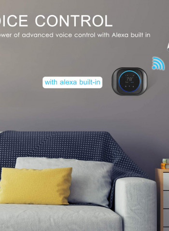 Wi-Fi Smart Thermostat For Multi-Stage Heat Pump Black 17.70 x 9 x 14.30cm