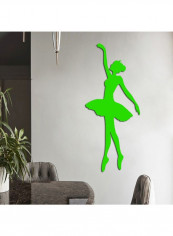 Ballet Dancer Design Acrylic Sticker Green 60x90cm