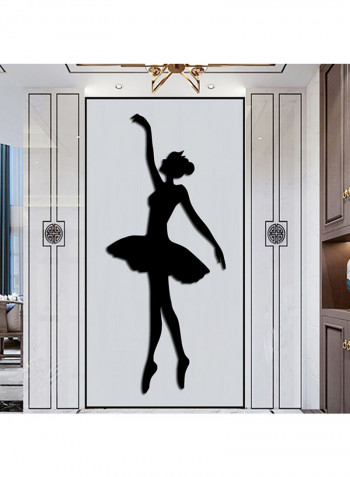 Elegant Ballet Dancer Design Wall Art Black
