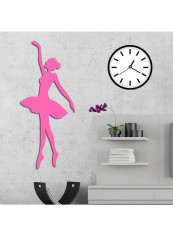 Ballet Dancer Wall Acrylic Sticker Pink 60 X 90cm