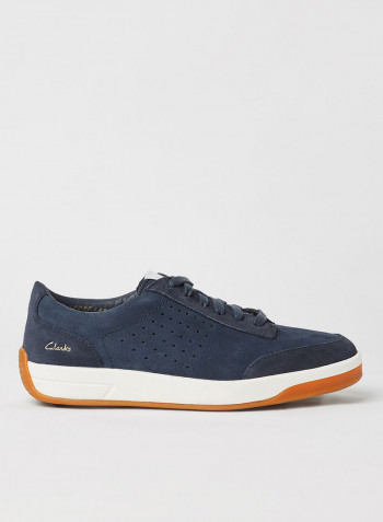 Hero Air Lace Leather Sneakers Navy