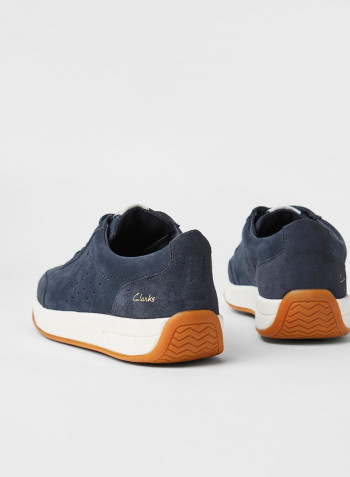 Hero Air Lace Leather Sneakers Navy