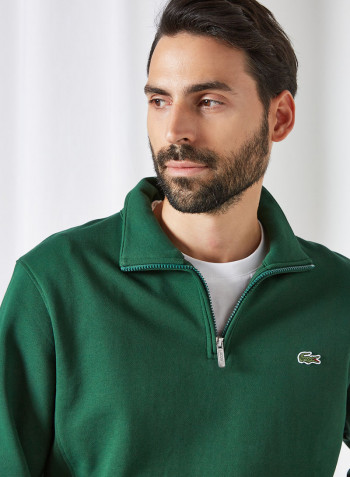 Half-Zip Sweatshirt Green