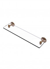 Tango Collection Vanity Beveled Edges Glass Shelf Clear/Gold 22inch