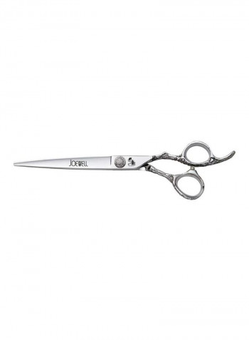X7 Barber Shears With Case Silver 7inch