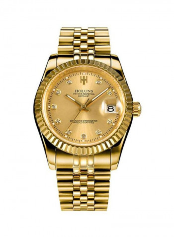 Men's Stone Studded Analog Watch