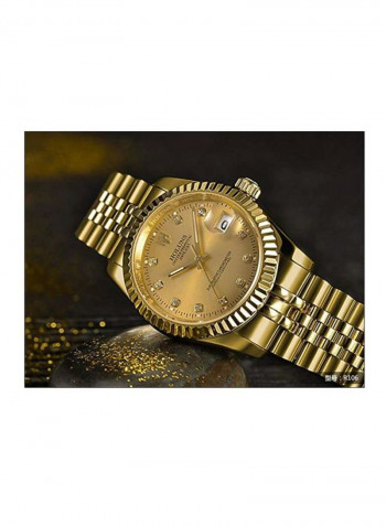Men's Stone Studded Analog Watch