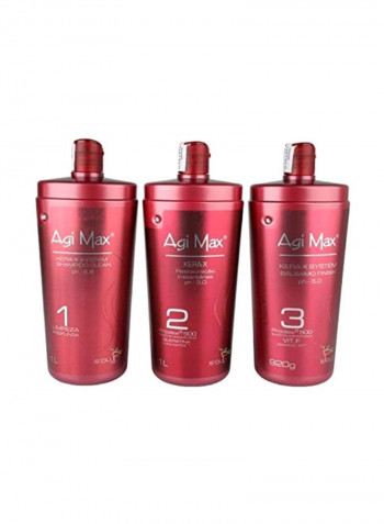 3-Piece Brazilian Keratin Hair Treatment 1000ml