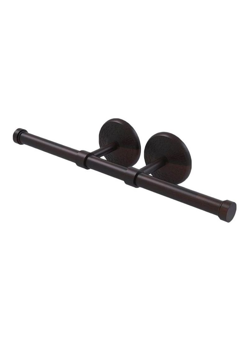 Monte Carlo Collection Double Roll Toilet Paper Holder Black 14.9x3x3.6inch