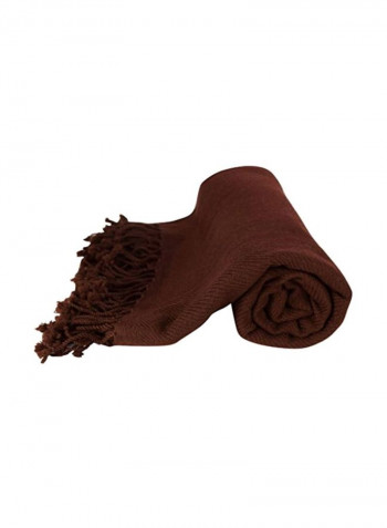 Cashmere Throw Blanket Chocolate Brown 50x60inch