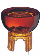 Happiness and Longevity Decorative Piece Brown 9.1x9.1x8.5centimeter