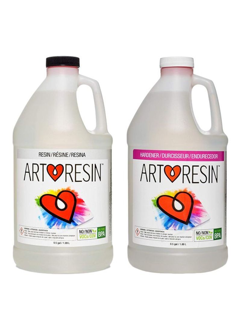 2-Piece Epoxy Resin Painting Supplies White