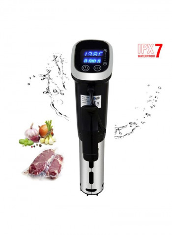 LED Digital Sous Vide Cooker Black/Silver 370x78millimeter