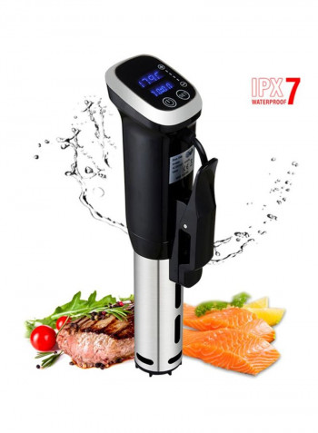 LED Digital Sous Vide Cooker Black/Silver 370x78millimeter
