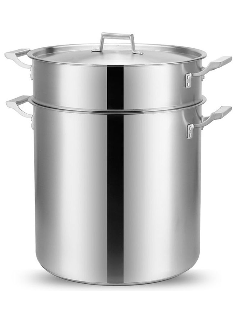 Stainless Steel Commercial Stock Pot Silver 32cm