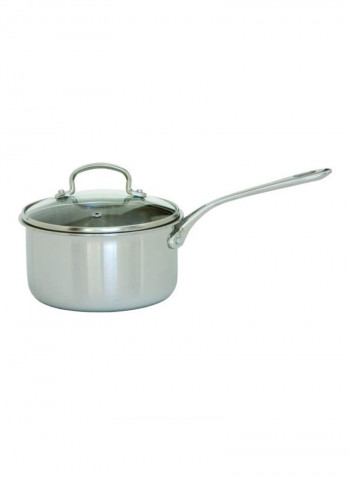 7-Piece Stainless Steel Tri-Ply Cookware Set Silver