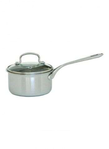 7-Piece Stainless Steel Tri-Ply Cookware Set Silver