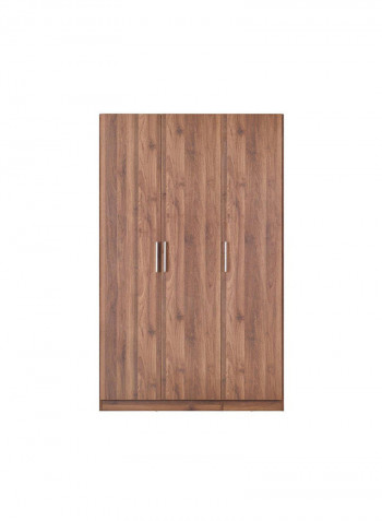 3 Door Katya Wardrobe Brown 123x59.5x198cm