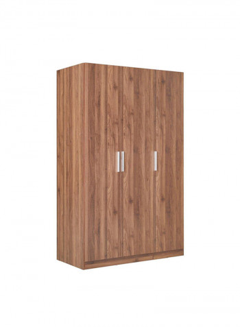3 Door Katya Wardrobe Brown 123x59.5x198cm
