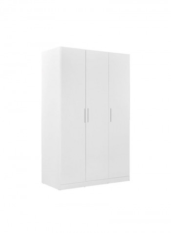 3 Door Katya Wardrobe White 123x59.5x198cm