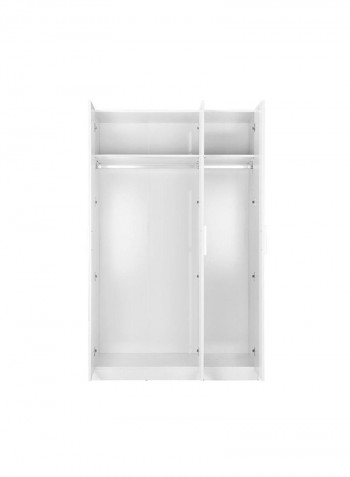 3 Door Katya Wardrobe White 123x59.5x198cm