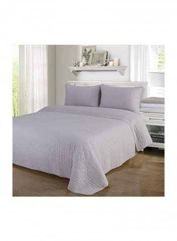 3-Piece Quilt Set White Queen