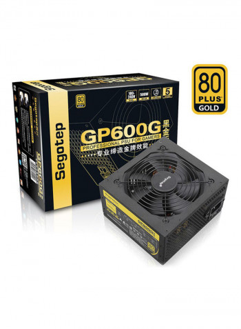 500W GP600G PC Computer Power Supply 24.5x12.5x19cm Black