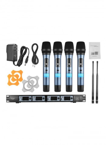 Wireless Handheld Microphone System 4D Blue/Grey/Black