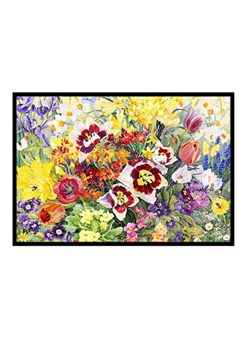 Spring Floral By Anne Searle Mat Multicolour 24x36x0.25inch
