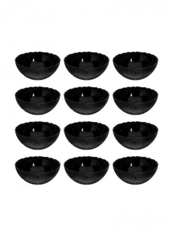 12-Piece Bowls Set Black 9x3.5inch