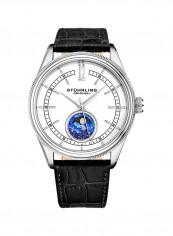 Men's Moon Phase Leather Quartz Analog Wrist Watch 897.01