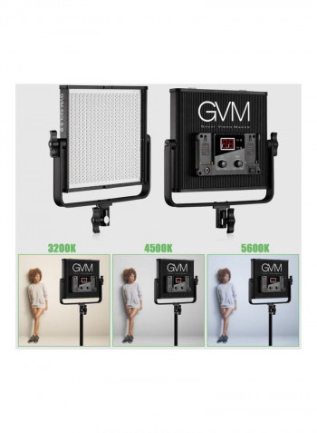 Dimmable LED Video Light White/Black