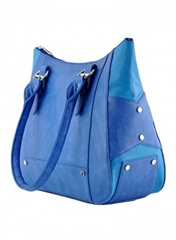 Polyester Blend Shoulder Bag Blue