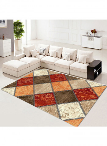 Geometrical Pattern Anti-Skid Carpet Multicolour 140x200centimeter