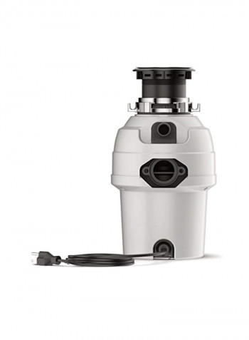Garbage Disposal With Power Cord White/Black 7.8x7.8x13.8inch