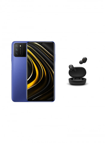 Poco M3 Dual SIM Cool Blue 4GB RAM 64GB 4G LTE With Mi True Wireless Earbuds Basic 2