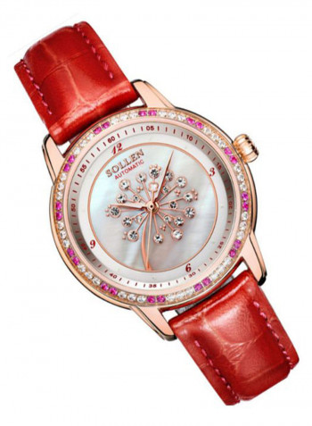 Women's Leather Analog Watch LEN67896