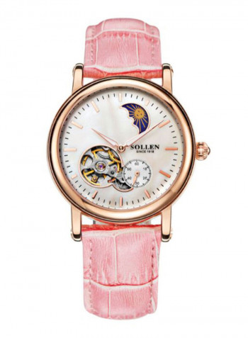 Women's Leather Analog Watch LEN67902